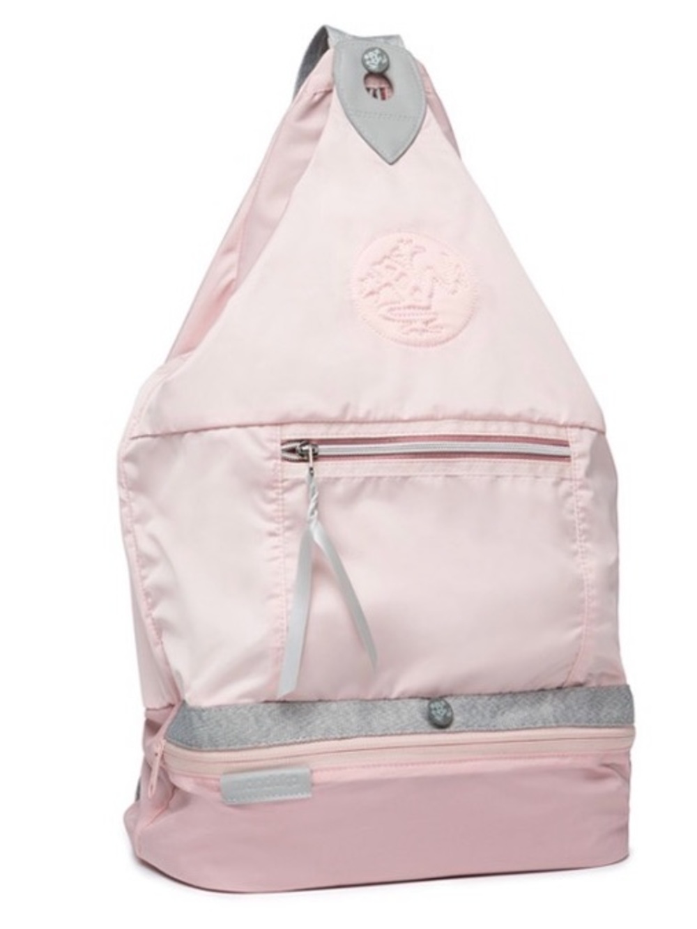 Manduka Be Series rucksack light pink and gray